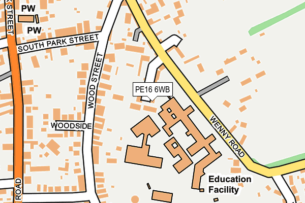 PE16 6WB map - OS OpenMap – Local (Ordnance Survey)
