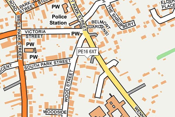 PE16 6XT map - OS OpenMap – Local (Ordnance Survey)