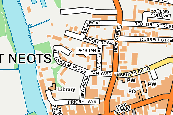 PE19 1AN map - OS OpenMap – Local (Ordnance Survey)