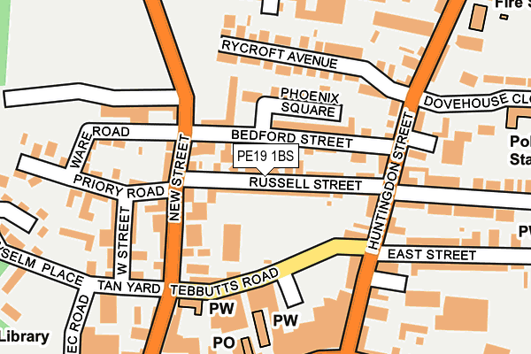 PE19 1BS map - OS OpenMap – Local (Ordnance Survey)
