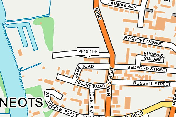 PE19 1DR map - OS OpenMap – Local (Ordnance Survey)