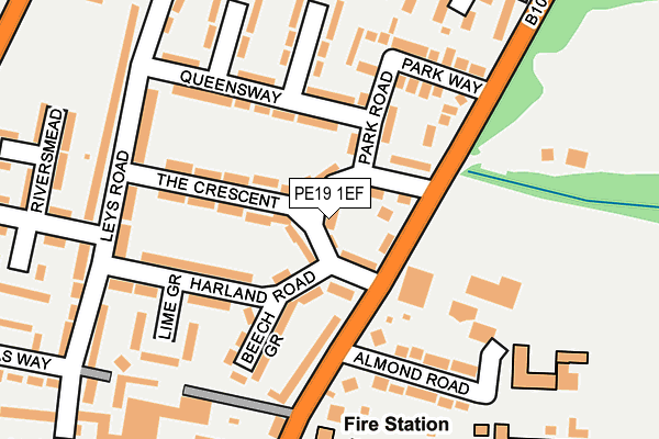 PE19 1EF map - OS OpenMap – Local (Ordnance Survey)