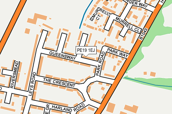 PE19 1EJ map - OS OpenMap – Local (Ordnance Survey)