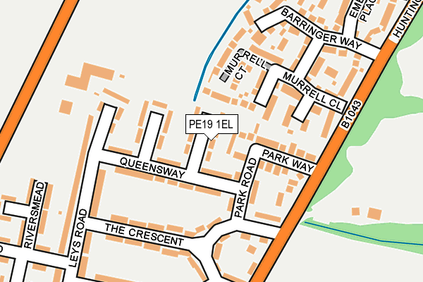 PE19 1EL map - OS OpenMap – Local (Ordnance Survey)