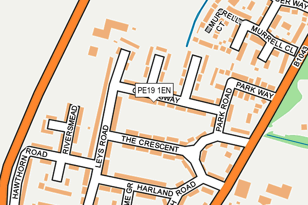 PE19 1EN map - OS OpenMap – Local (Ordnance Survey)