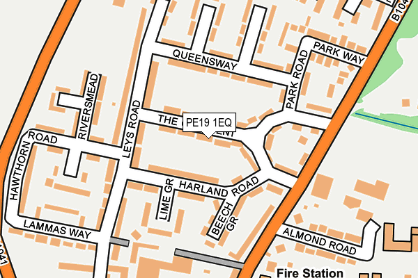 PE19 1EQ map - OS OpenMap – Local (Ordnance Survey)