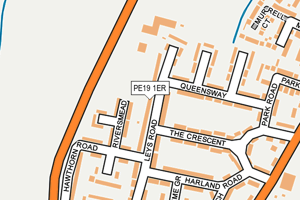 PE19 1ER map - OS OpenMap – Local (Ordnance Survey)