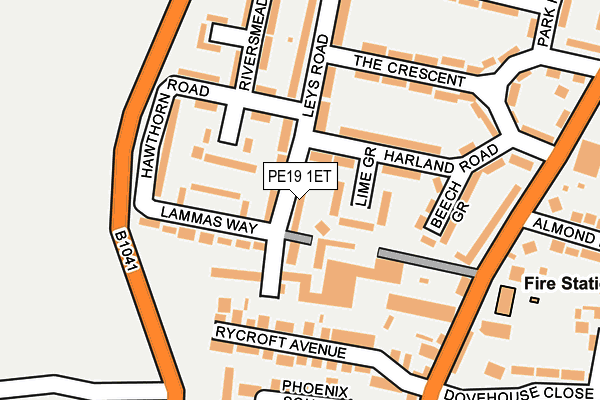 PE19 1ET map - OS OpenMap – Local (Ordnance Survey)