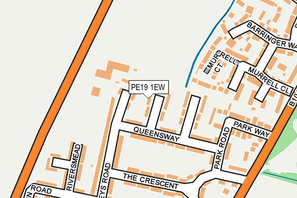 PE19 1EW map - OS OpenMap – Local (Ordnance Survey)