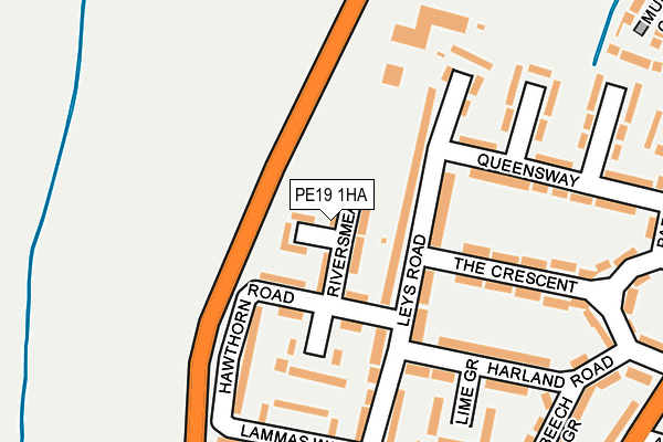 PE19 1HA map - OS OpenMap – Local (Ordnance Survey)