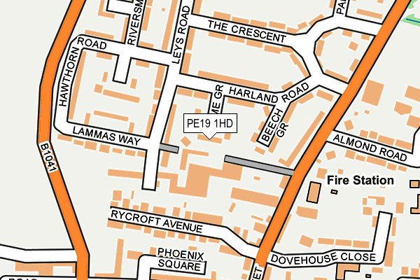 PE19 1HD map - OS OpenMap – Local (Ordnance Survey)