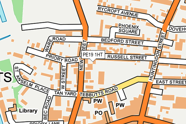PE19 1HT map - OS OpenMap – Local (Ordnance Survey)