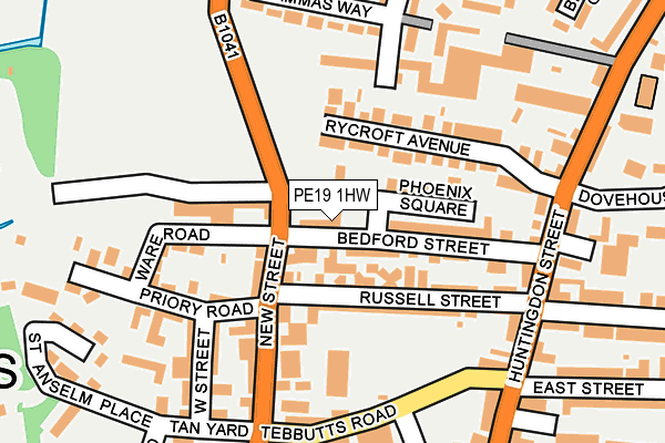 PE19 1HW map - OS OpenMap – Local (Ordnance Survey)