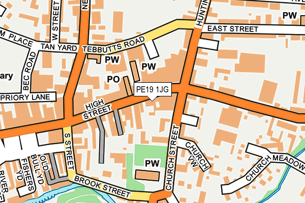 PE19 1JG map - OS OpenMap – Local (Ordnance Survey)