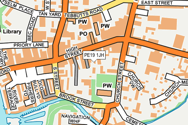 PE19 1JH map - OS OpenMap – Local (Ordnance Survey)