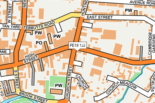 PE19 1JJ map - OS OpenMap – Local (Ordnance Survey)