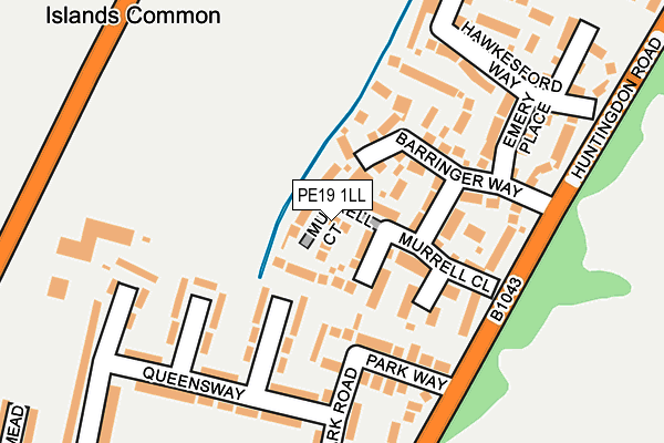 PE19 1LL map - OS OpenMap – Local (Ordnance Survey)