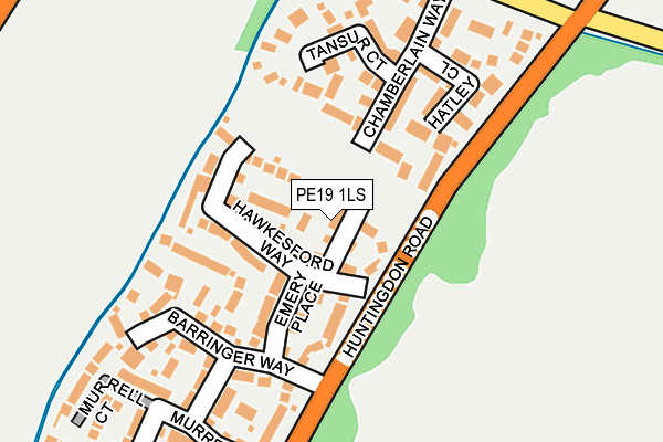 PE19 1LS map - OS OpenMap – Local (Ordnance Survey)