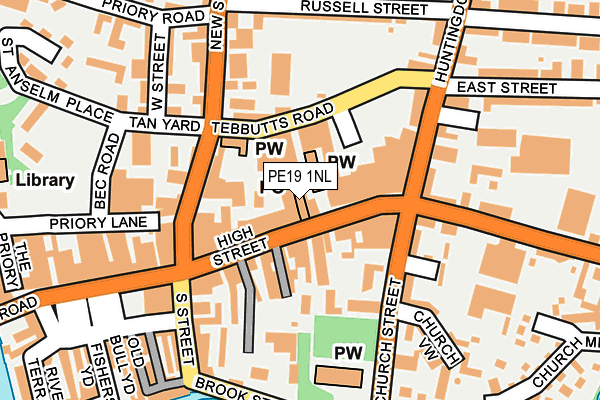 PE19 1NL map - OS OpenMap – Local (Ordnance Survey)