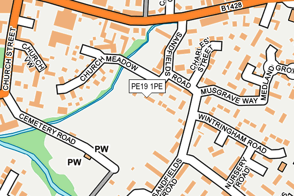 PE19 1PE map - OS OpenMap – Local (Ordnance Survey)