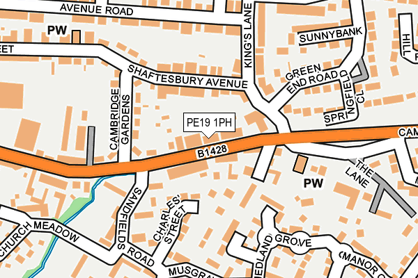 PE19 1PH map - OS OpenMap – Local (Ordnance Survey)