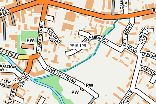 PE19 1PR map - OS OpenMap – Local (Ordnance Survey)