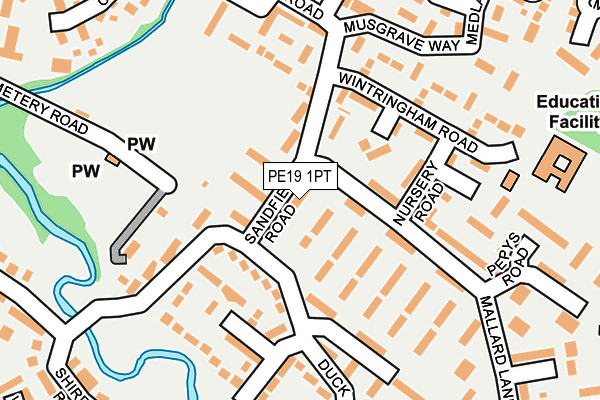 PE19 1PT map - OS OpenMap – Local (Ordnance Survey)