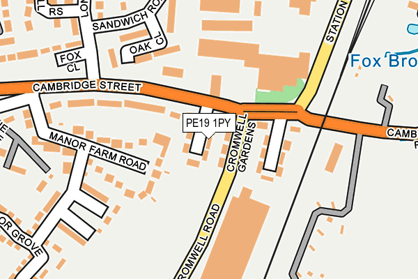 PE19 1PY map - OS OpenMap – Local (Ordnance Survey)