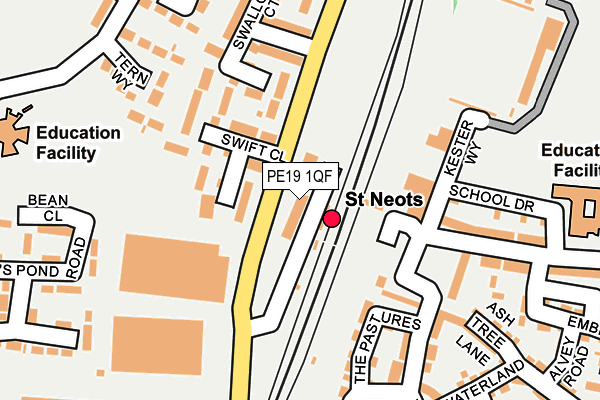 PE19 1QF map - OS OpenMap – Local (Ordnance Survey)