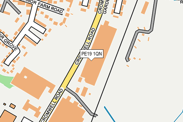 PE19 1QN map - OS OpenMap – Local (Ordnance Survey)