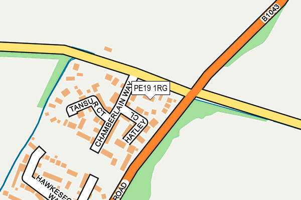 PE19 1RG map - OS OpenMap – Local (Ordnance Survey)