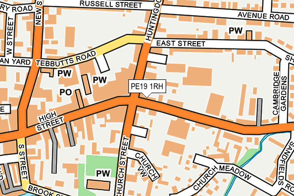 PE19 1RH map - OS OpenMap – Local (Ordnance Survey)