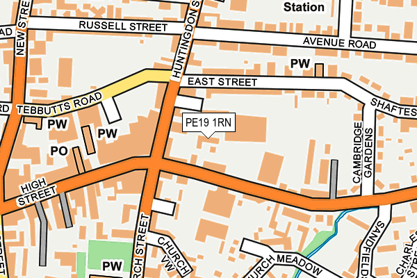 PE19 1RN map - OS OpenMap – Local (Ordnance Survey)