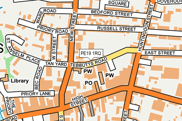 PE19 1RQ map - OS OpenMap – Local (Ordnance Survey)
