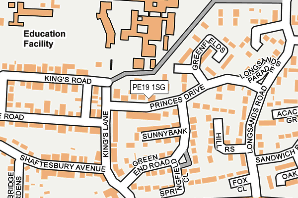 PE19 1SG map - OS OpenMap – Local (Ordnance Survey)