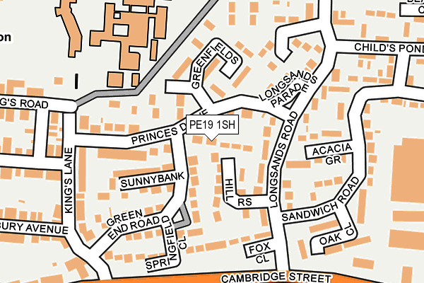 PE19 1SH map - OS OpenMap – Local (Ordnance Survey)