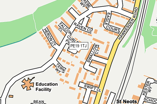 PE19 1TJ map - OS OpenMap – Local (Ordnance Survey)
