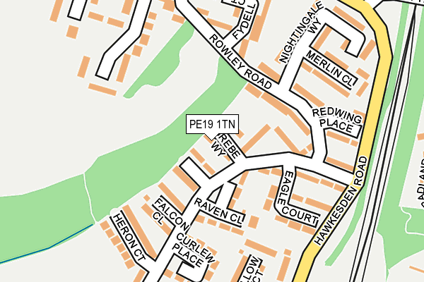 PE19 1TN map - OS OpenMap – Local (Ordnance Survey)