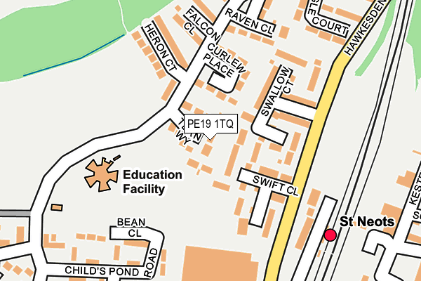 PE19 1TQ map - OS OpenMap – Local (Ordnance Survey)