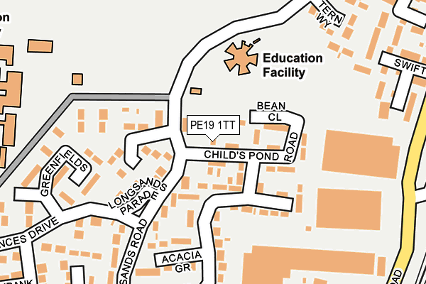 PE19 1TT map - OS OpenMap – Local (Ordnance Survey)