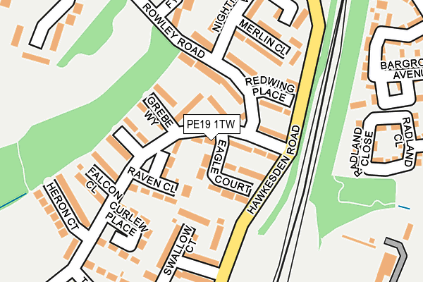 PE19 1TW map - OS OpenMap – Local (Ordnance Survey)