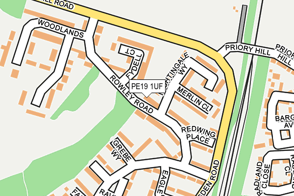 PE19 1UF map - OS OpenMap – Local (Ordnance Survey)