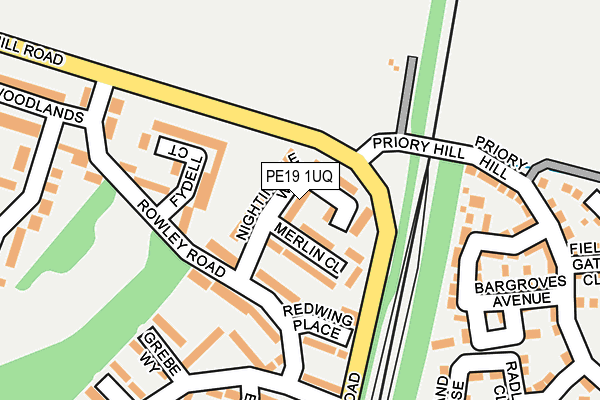 PE19 1UQ map - OS OpenMap – Local (Ordnance Survey)