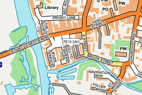 PE19 2AH map - OS OpenMap – Local (Ordnance Survey)
