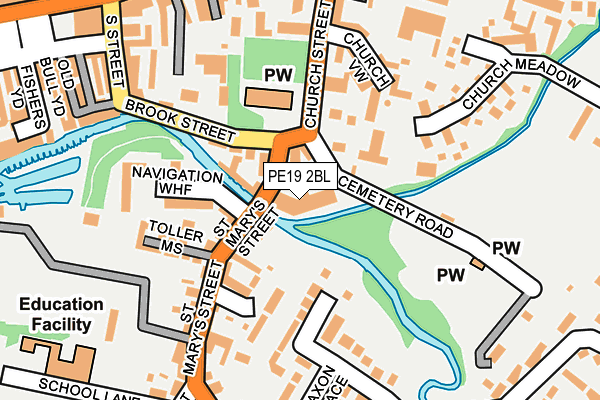 PE19 2BL map - OS OpenMap – Local (Ordnance Survey)