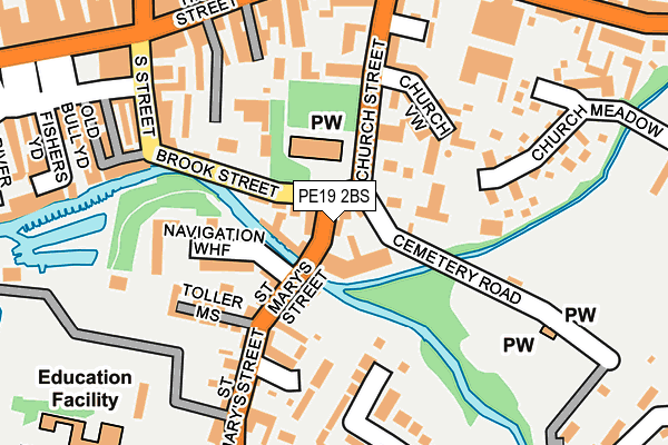 PE19 2BS map - OS OpenMap – Local (Ordnance Survey)