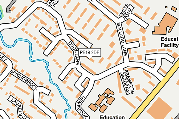 PE19 2DF map - OS OpenMap – Local (Ordnance Survey)