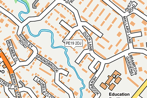 PE19 2DJ map - OS OpenMap – Local (Ordnance Survey)