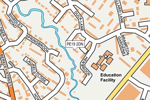 PE19 2DN map - OS OpenMap – Local (Ordnance Survey)