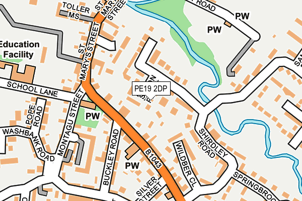 PE19 2DP map - OS OpenMap – Local (Ordnance Survey)